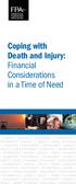 Coping with Death and Injury: Financial Considerations in a Time of Need