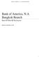 Bank of America, N.A Bangkok Branch Basel II Pillar III Disclosures