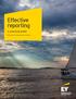 Effective reporting. A practical guide. Endeavour (International) Limited
