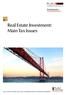 Real Estate Investment: Main Tax Issues