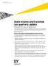 State income and franchise tax quarterly update