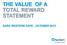 THE VALUE OF A TOTAL REWARD STATEMENT SARA WESTERN CAPE - OCTOBER 2013