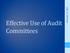 Effective Use of Audit. November 13, Committees