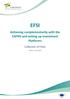 EFSI Achieving complementarity with the EAFRD and setting up Investment Platforms