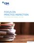 FOCUS ON PRACTICE INSPECTION