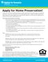 Apply for Home Preservation!