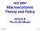 Macroeconomic Theory and Policy