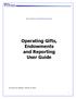 Operating Gifts, Endowments and Reporting User Guide