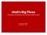 Utah s Big Three. Challenges and Opportunities Facing the Beehive State. Urban Land Institute November 5, 2015