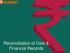 Reconciliation of Cost & Financial Records