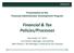 Presentation to the Financial Administrator Development Program Financial & Tax Policies/Processes