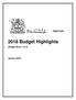 2018 Budget Highlights