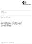 Investigation: the Department for Transport s funding of the Garden Bridge