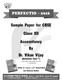 Perfectio Sample Paper for CBSE. Class XII. Accountancy By Dr. Vikas Vijay (Accounts Guru )