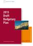 2015 Draft Budgetary Plan