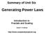 Generating Power Laws