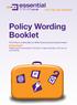 Policy Wording Booklet