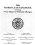 TABLE OF CONTENTS. NOTE... ix FOREWORD... xi I. FLORIDA STATE FINANCES