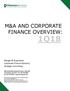 1Q18 M&A AND CORPORATE AFINANCE OVERVIEW: Merger & Acquisition Corporate Finance Advisory Strategic Consulting