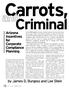 Carrots, and Criminal. Arizona Incentives for Corporate Compliance Planning. by James D. Burgess and Lee Stein