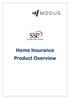 Home Insurance Product Overview