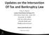 Updates on the Intersection Of Tax and Bankruptcy Law