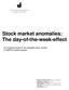 Stock market anomalies: The day-of-the-week-effect. An empirical study on the Swedish stock market: A GARCH model analysis