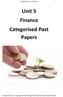 Unit 5 Finance Categorised Past Papers