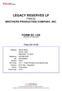 LEGACY RESERVES LP Filed by BROTHERS PRODUCTION COMPANY, INC.