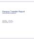 Pension Transfer Report. Defined Benefits Arrangement