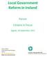 Local Government Reform in Ireland