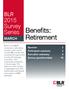 Benefits: Retirement. BLR 2015 Survey Series MARCH. Sponsor 2 Participant summary 3 Executive summary 4 Survey questions/data 10