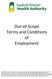 Out-of-Scope Terms and Conditions of Employment