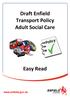 Draft Enfield Transport Policy Adult Social Care