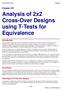 Analysis of 2x2 Cross-Over Designs using T-Tests for Equivalence