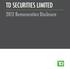 TD Securities Limited Remuneration Disclosure
