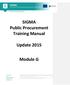SIGMA Public Procurement Training Manual. Update 2015