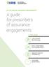 A guide for prescribers of assurance engagements
