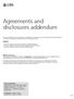 Agreements and disclosures addendum