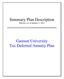 Summary Plan Description Effective as of January 1, Gannon University Tax Deferred Annuity Plan