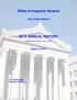Office of Inspector General City of New Orleans 2013 ANNUAL REPORT Submitted pursuant to City Code (9) March 6, 2014