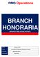 HONORARIA BRANCH RELEASE NOTES