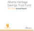 Alberta Heritage Savings Trust Fund Annual Report