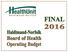 Final 2016 Haldimand-Norfolk BOARD OF HEALTH Operating Budget Table of Contents
