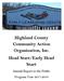 Highland County Community Action Organization, Inc. Head Start/Early Head Start
