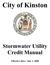 City of Kinston. Stormwater Utility Credit Manual