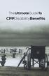 What are the CPP Disability Benefits?