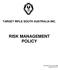 TARGET RIFLE SOUTH AUSTRALIA INC. RISK MANAGEMENT POLICY