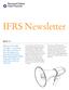 IFRS Newsletter. Newsletter a newsletter. Welcome to the IFRS