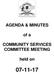 COMMUNITY SERVICES COMMITTEE MEETING